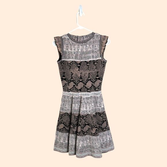 Alexander McQueen Snake Fit Flare Mini Dress - Picture 2 of 7